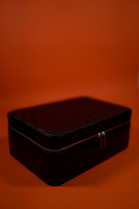 "Elegant Empire Jewelers" Leather Travel Jewelry Box
