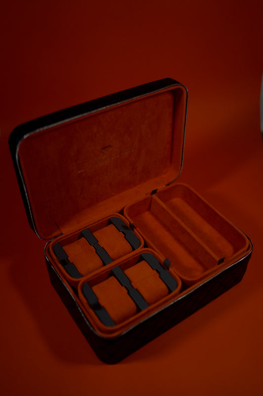 "Elegant Empire Jewelers" Leather Travel Jewelry Box
